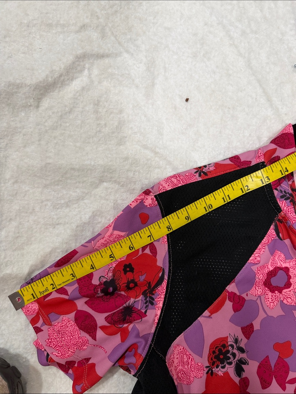 Jerry Floral Pink Short Sleeve Cycling Top - Picture 8 of 9